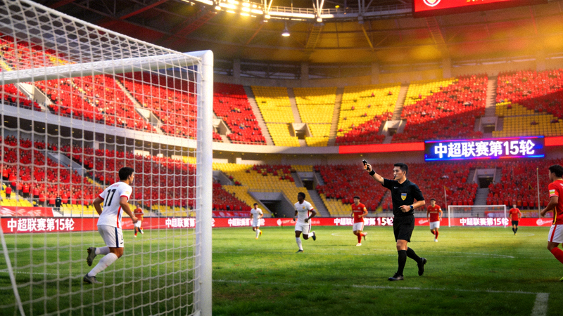 中超联赛足球比赛直播画面 - 体育场座无虚席